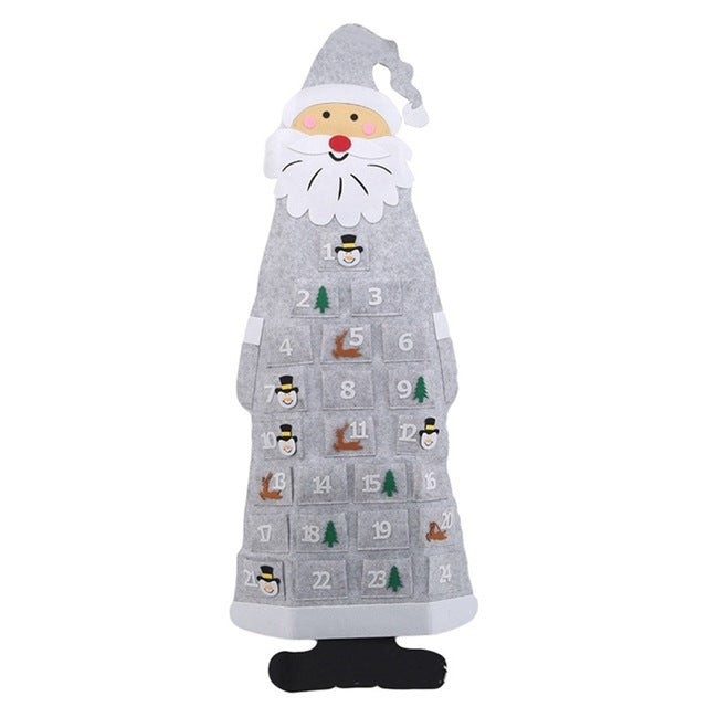 Advent Calendar Fabric Christmas Hanging Pendant Santa Claus Felt Ornaments DIY Advent Calendars Christma Decoration Christmas Advent Calendar Fabric Christmas Hanging Pendant Santa Claus Felt Ornaments DIY Advent Calendars Christma Decoration Christmas
